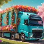 Volvo FH4 на празднике цветов Кёкенхоф.