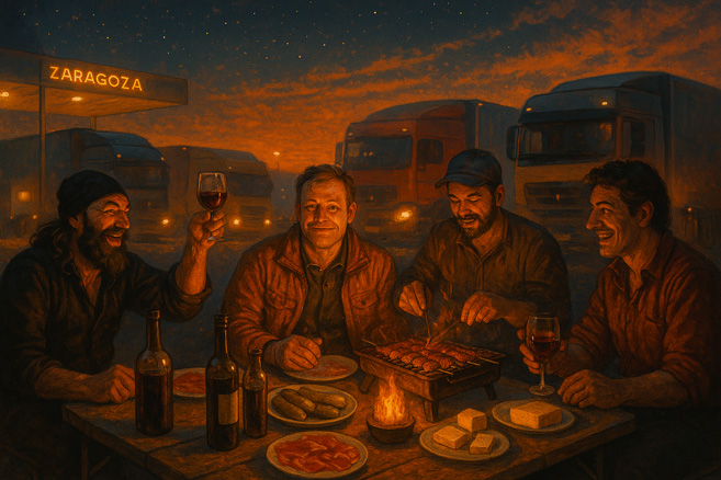 Дальнобойщики на стоянке