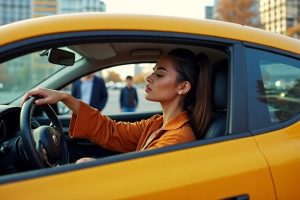 Дама за рулём в поисках мужчины