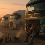 Дальнобойщик на паркинге